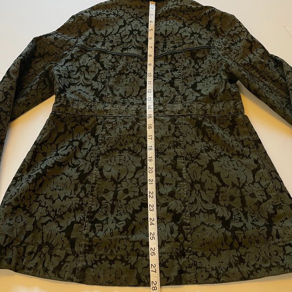 Hei Hei Anthroplogie Velvet Burnette Anorak Utility Jacket Full Zip Olive Green - Picture 15 of 15